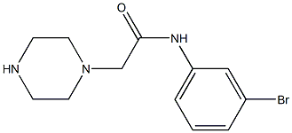 N-(3-bromophenyl)-2-(piperazin-1-yl)acetamide Struktur