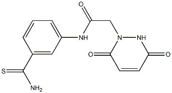 N-(3-carbamothioylphenyl)-2-(3,6-dioxo-1,2,3,6-tetrahydropyridazin-1-yl)acetamide Struktur