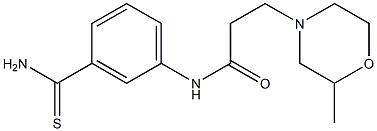 N-(3-carbamothioylphenyl)-3-(2-methylmorpholin-4-yl)propanamide Struktur