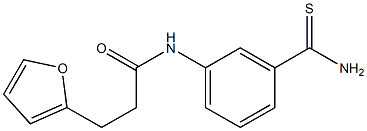 N-(3-carbamothioylphenyl)-3-(furan-2-yl)propanamide Struktur