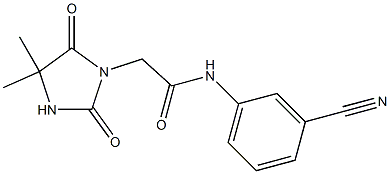 N-(3-cyanophenyl)-2-(4,4-dimethyl-2,5-dioxoimidazolidin-1-yl)acetamide Struktur