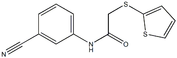 N-(3-cyanophenyl)-2-(thiophen-2-ylsulfanyl)acetamide Struktur