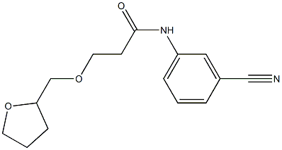 N-(3-cyanophenyl)-3-(oxolan-2-ylmethoxy)propanamide Struktur