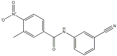 N-(3-cyanophenyl)-3-methyl-4-nitrobenzamide Struktur