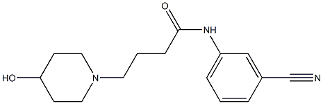 N-(3-cyanophenyl)-4-(4-hydroxypiperidin-1-yl)butanamide Struktur