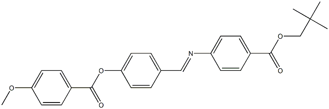 4-[4-(4-Methoxybenzoyloxy)benzylideneamino]benzoic acid (2,2-dimethylpropyl) ester Struktur