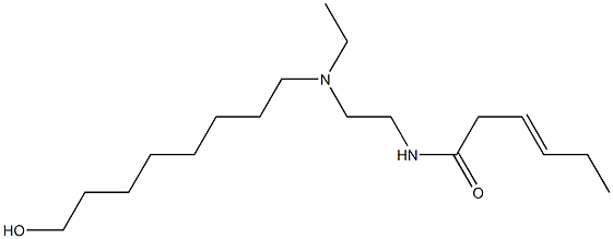 N-[2-[N-Ethyl-N-(8-hydroxyoctyl)amino]ethyl]-3-hexenamide Struktur