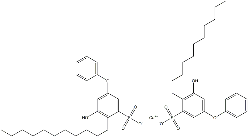 Bis(5-hydroxy-4-undecyl[oxybisbenzene]-3-sulfonic acid)calcium salt Struktur