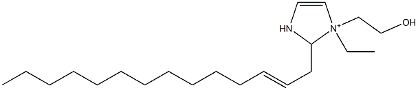 1-Ethyl-1-(2-hydroxyethyl)-2-(2-tetradecenyl)-4-imidazoline-1-ium Struktur