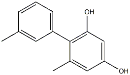 6-(3-Methylphenyl)-5-methylbenzene-1,3-diol Struktur