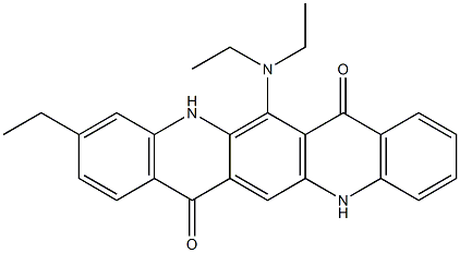 6-(Diethylamino)-3-ethyl-5,12-dihydroquino[2,3-b]acridine-7,14-dione Struktur