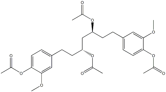 (3R,5S)-1,7-Bis(4-acetoxy-3-methoxyphenyl)heptane-3,5-diol 3,5-diacetate Struktur