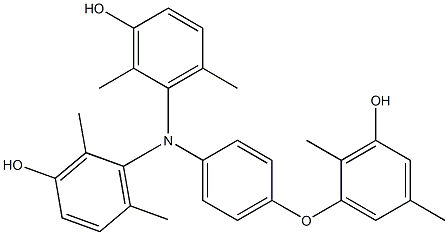 N,N-Bis(3-hydroxy-2,6-dimethylphenyl)-4-(3-hydroxy-2,5-dimethylphenoxy)benzenamine Struktur