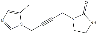 1-[4-(5-Methyl-1H-imidazol-1-yl)-2-butynyl]imidazolidin-2-one Struktur