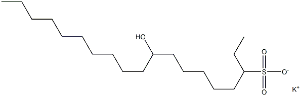 9-Hydroxynonadecane-3-sulfonic acid potassium salt Struktur