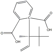 (-)-Phthalic acid hydrogen 1-[(R)-3,4,4-trimethyl-1-pentene-3-yl] ester Struktur