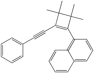 1-[2-(Phenylethynyl)-3,3,4,4-tetramethyl-1-cyclobutenyl]naphthalene Struktur