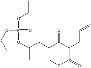 6-[(Diethoxyphosphinyl)oxy]-2-(2-propenyl)-3-oxo-6-heptenoic acid methyl ester Struktur