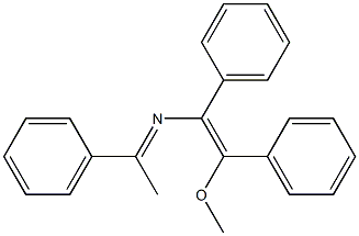 4-Methoxy-1,3,4-triphenyl-1-methyl-2-aza-1,3-butadiene Struktur