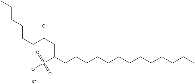 7-Hydroxydocosane-9-sulfonic acid potassium salt Struktur