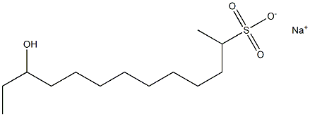 11-Hydroxytridecane-2-sulfonic acid sodium salt Struktur