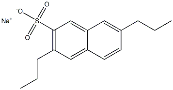 3,7-Dipropyl-2-naphthalenesulfonic acid sodium salt Struktur