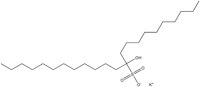 11-Hydroxytricosane-11-sulfonic acid potassium salt Struktur