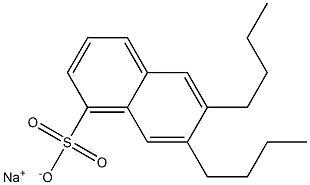 6,7-Dibutyl-1-naphthalenesulfonic acid sodium salt Struktur