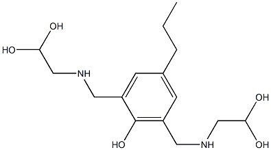 2,6-Bis[[(2,2-dihydroxyethyl)amino]methyl]-4-propylphenol Struktur