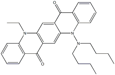 5-(Dibutylamino)-12-ethyl-5,12-dihydroquino[2,3-b]acridine-7,14-dione Struktur