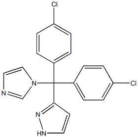 3-[Bis(4-chlorophenyl)(1H-imidazol-1-yl)methyl]-1H-pyrazole Struktur