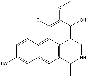 5,6-Dihydro-1,2-dimethoxy-6,7-dimethyl-4H-dibenz[de,g]isoquinoline-3,9-diol Struktur