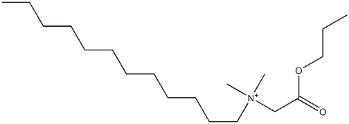 N,N-Dimethyl-N-(propoxycarbonylmethyl)-1-dodecanaminium Struktur