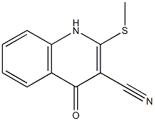 1,4-Dihydro-2-methylthio-4-oxoquinoline-3-carbonitrile Struktur