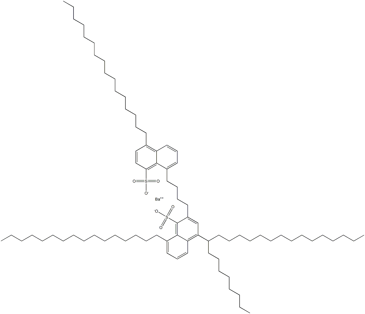 Bis(4,8-dihexadecyl-1-naphthalenesulfonic acid)barium salt Struktur