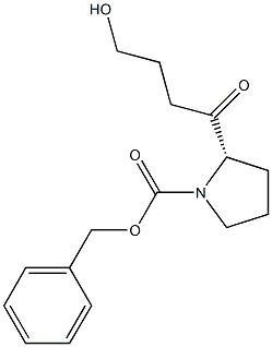 (2S)-2-(4-Hydroxy-1-oxobutyl)pyrrolidine-1-carboxylic acid benzyl ester Struktur