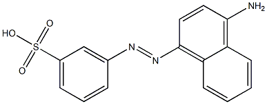 m-(4-Amino-1-naphtylazo)benzenesulfonic acid Struktur