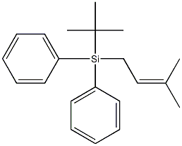 1-[Diphenyl(tert-butyl)silyl]-3-methyl-2-butene Struktur