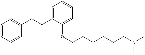 6-[2-(2-Phenylethyl)phenoxy]-N,N-dimethylhexan-1-amine Struktur