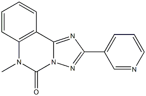 6-Methyl-2-(3-pyridinyl)[1,2,4]triazolo[1,5-c]quinazolin-5(6H)-one Struktur