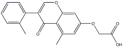 [(5-Methyl-3-(2-methylphenyl)-4-oxo-4H-1-benzopyran-7-yl)oxy]acetic acid Struktur