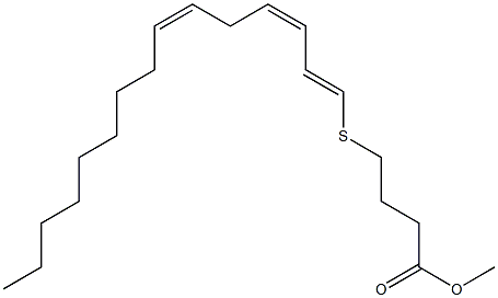 4-[[(1E,3Z,6Z)-1,3,6-Pentadecatrienyl]thio]butyric acid methyl ester Struktur