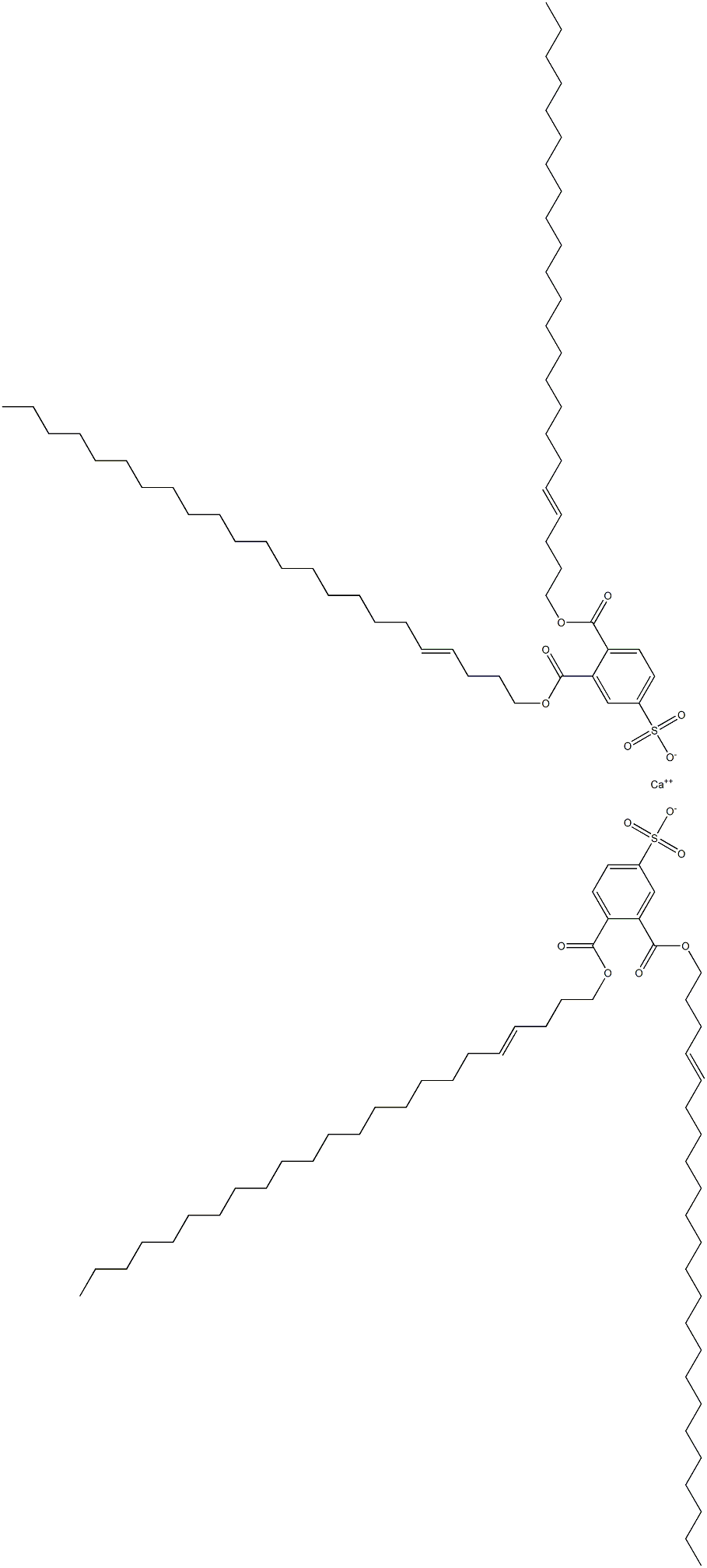 Bis[3,4-di(4-tricosenyloxycarbonyl)benzenesulfonic acid]calcium salt Struktur