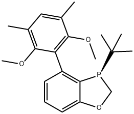 (R)-3-(tert-butyl)-4-(2,6-dimethoxy-3,5-dimethylphenyl)-2,3-dihydrobenzo[d][1,3]oxaphosphole Struktur