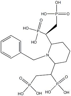 2,2'-((2R,6R)-1-benzylpiperidine-2,6-diyl)bis(ethane-2,1-diyl)diphosphonic acid Struktur