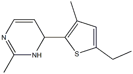 6-(5-ethyl-3-methylthiophen-2-yl)-2-methyl-1,6-dihydropyrimidine Struktur