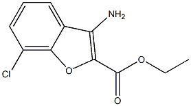 3-Amino-7-chloro-benzofuran-2-carboxylic acid ethyl ester Struktur