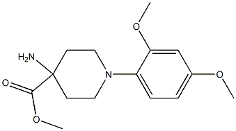 METHYL 4-AMINO-1-(2,4-DIMETHOXYPHENYL)PIPERIDINE-4-CARBOXYLATE Struktur