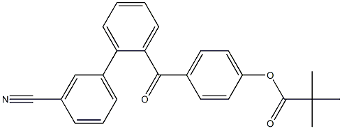 2,2-DIMETHYLPROPIONIC ACID 4-(3'-CYANOBIPHENYL-2-CARBONYL)-PHENYL ESTER Struktur