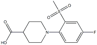 1-[4-FLUORO-2-(METHYLSULFONYL)PHENYL]PIPERIDINE-4-CARBOXYLIC ACID Struktur